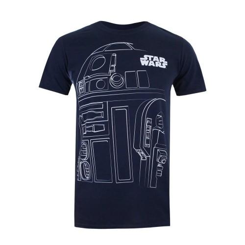 Star Wars heren R2-D2 T-shirt S Vloot/grijs