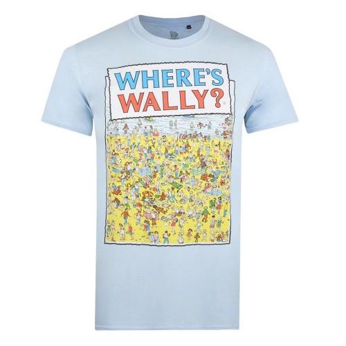 Pertemba FR - Apparel Waar is Wally? Strand-T-shirt voor heren S hemelsblauwe kleur