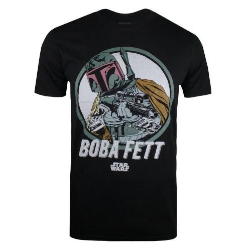 Star Wars Heren Boba Fett Retro T-shirt L zwart