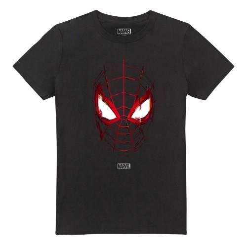 Spider-Man heren Miles Morales Glitch T-shirt XL zwart