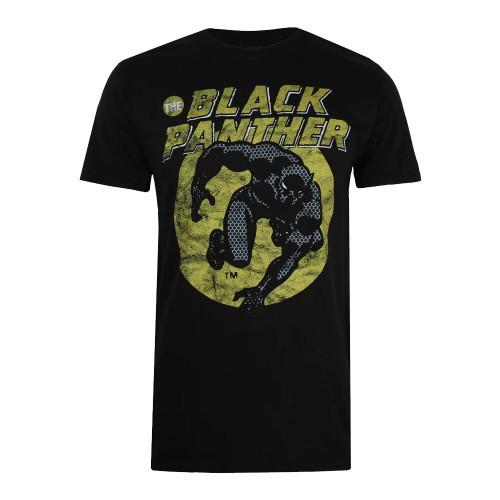 Black Panther heren T-shirt M geel/zwart