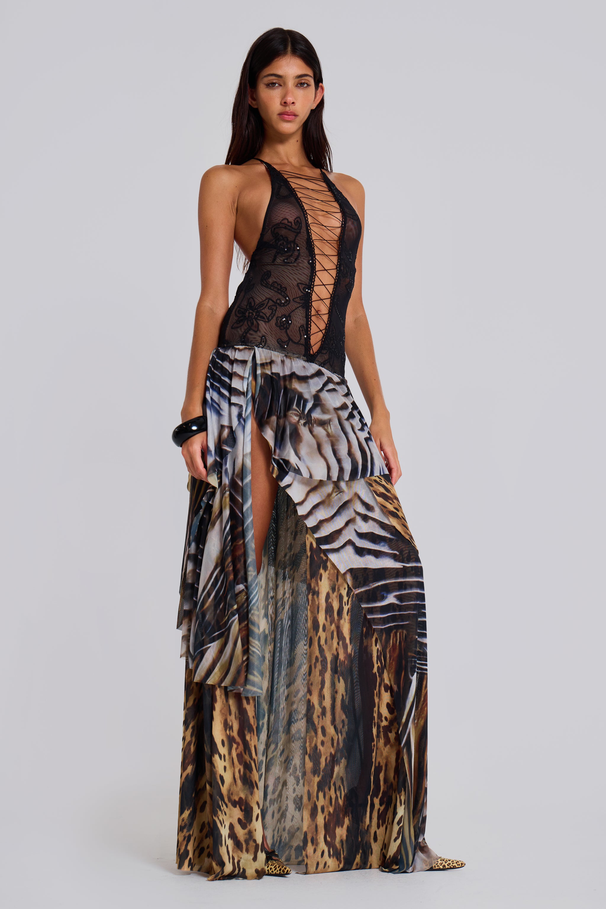 Jaded London Sade Embellished Maxi Dress