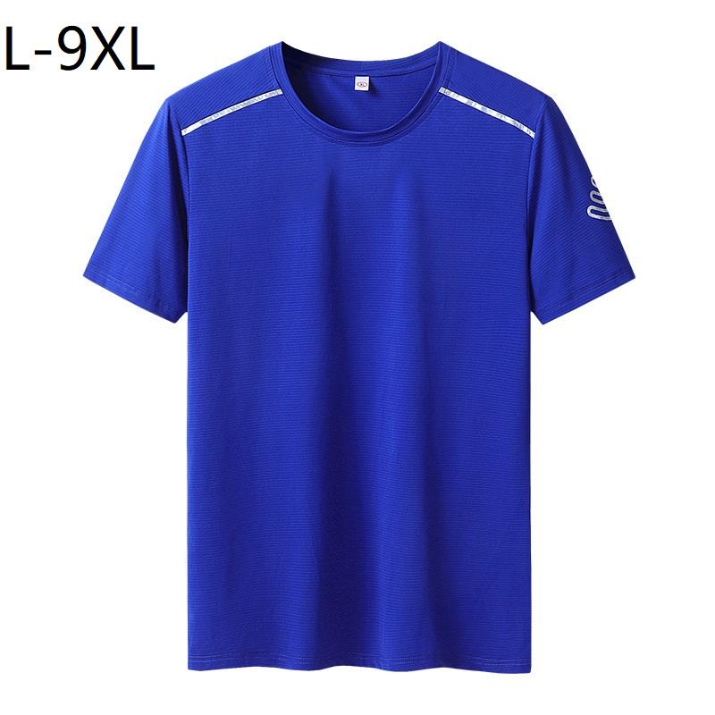 Jianchi Mall AA Mannen 's korte -mouwen T-shirt ronde hals losse halve mouwen zweet -mouwen dikke T-shirt plus maat L-9XL 8XL wit