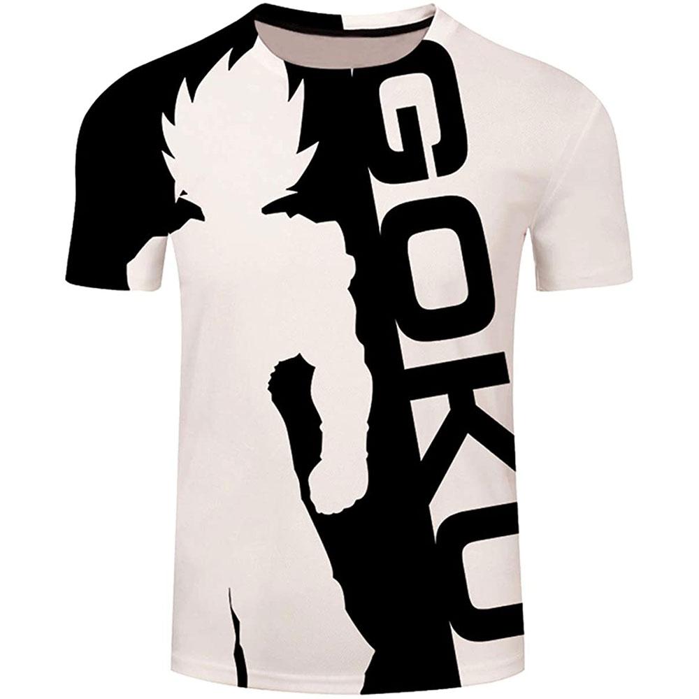 ETST 03 Hoge kwaliteit zomer korte mouwen cool Goku T-shirt 3D gedrukt anime ontworpen T-shirt mode hiphop stijl mannen vrouwen tops XS