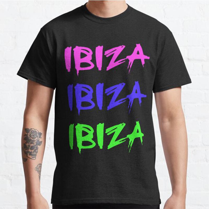 FT T Shirts Plus Size Ushuaia Ibiza Tanz Spanje Disco Space Techno Dj Heren T-shirts Harajuku Katoenen Tops S