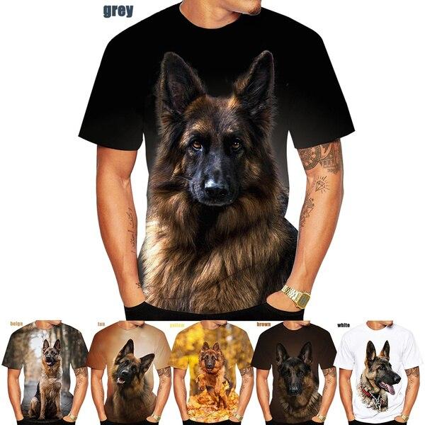 ETST WENDY Mode unisex 3D-geprint Duitse herder T-shirt Leuk T-shirt Heren T-shirt maat S-6XL S