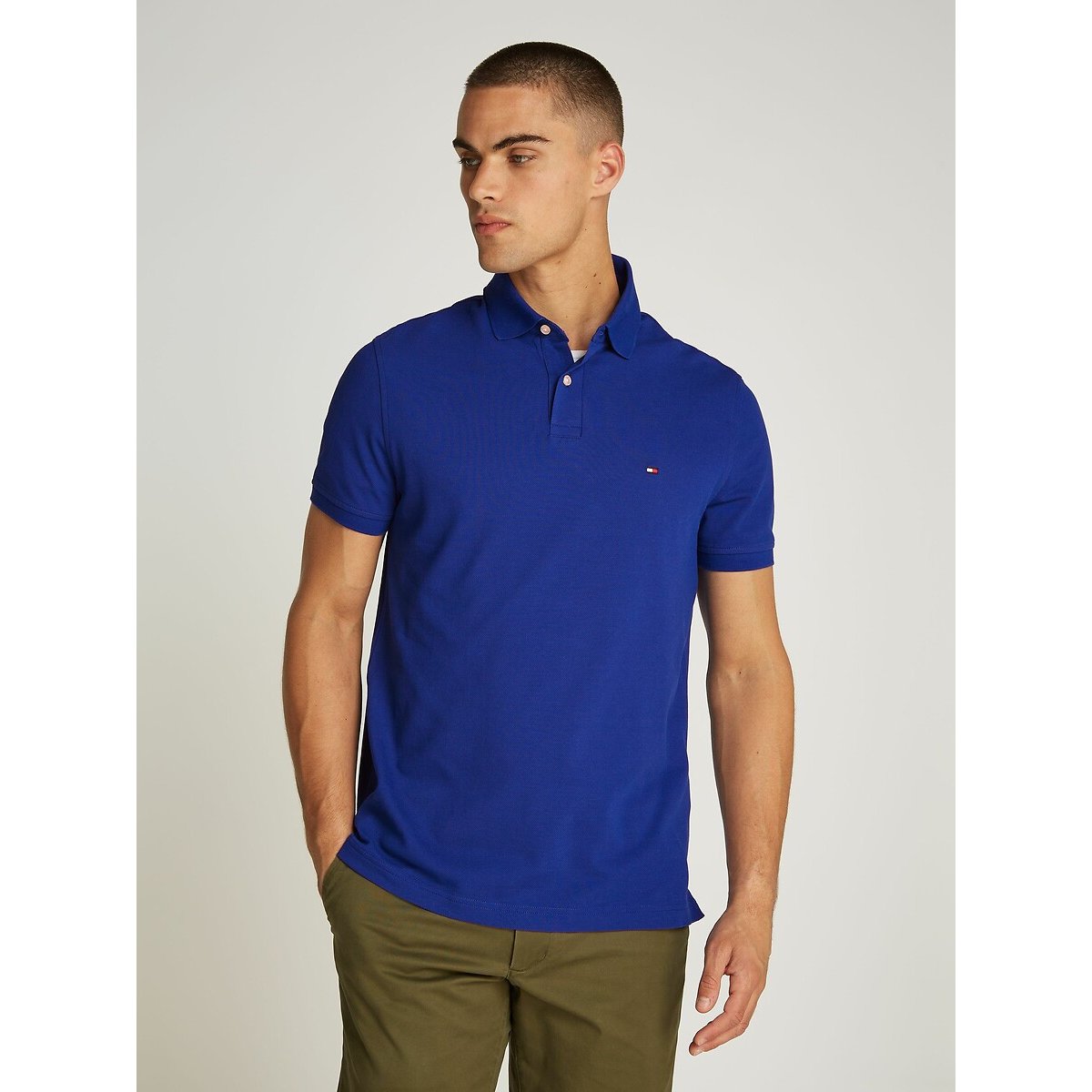 Tommy hilfiger Rechte stretch polo, 2 knopen