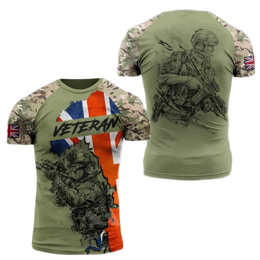 Xin nan zhuang Zomer Britse leger camouflage T-shirts Special Forces 3D-bedrukte shirts met korte mouwen voor heren en dames XS