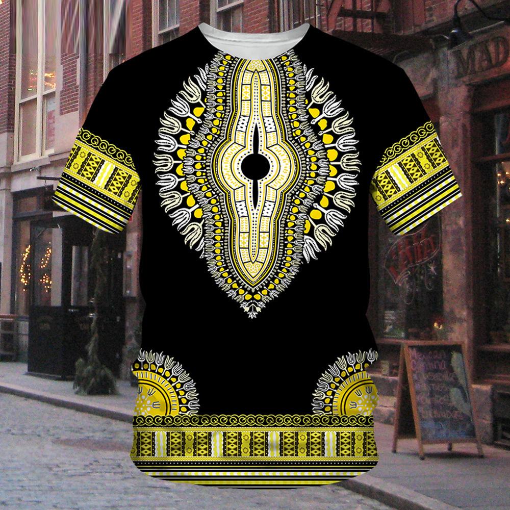 ETST WENDY 005 Mannen Dashiki T-shirt Afrikaanse Kleding Traditionele Slijtage Kleding Korte Mouw Casual Streetwear Vintage T-shirts oversize L