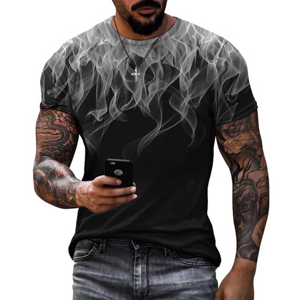 ETST WENDY 05 Mannen Straat T-shirt Zomer mannen 3D Afdrukken Korte Mouw Tops Mode Alledaagse T-shirt Oversized T-shirt Mannen kleding L