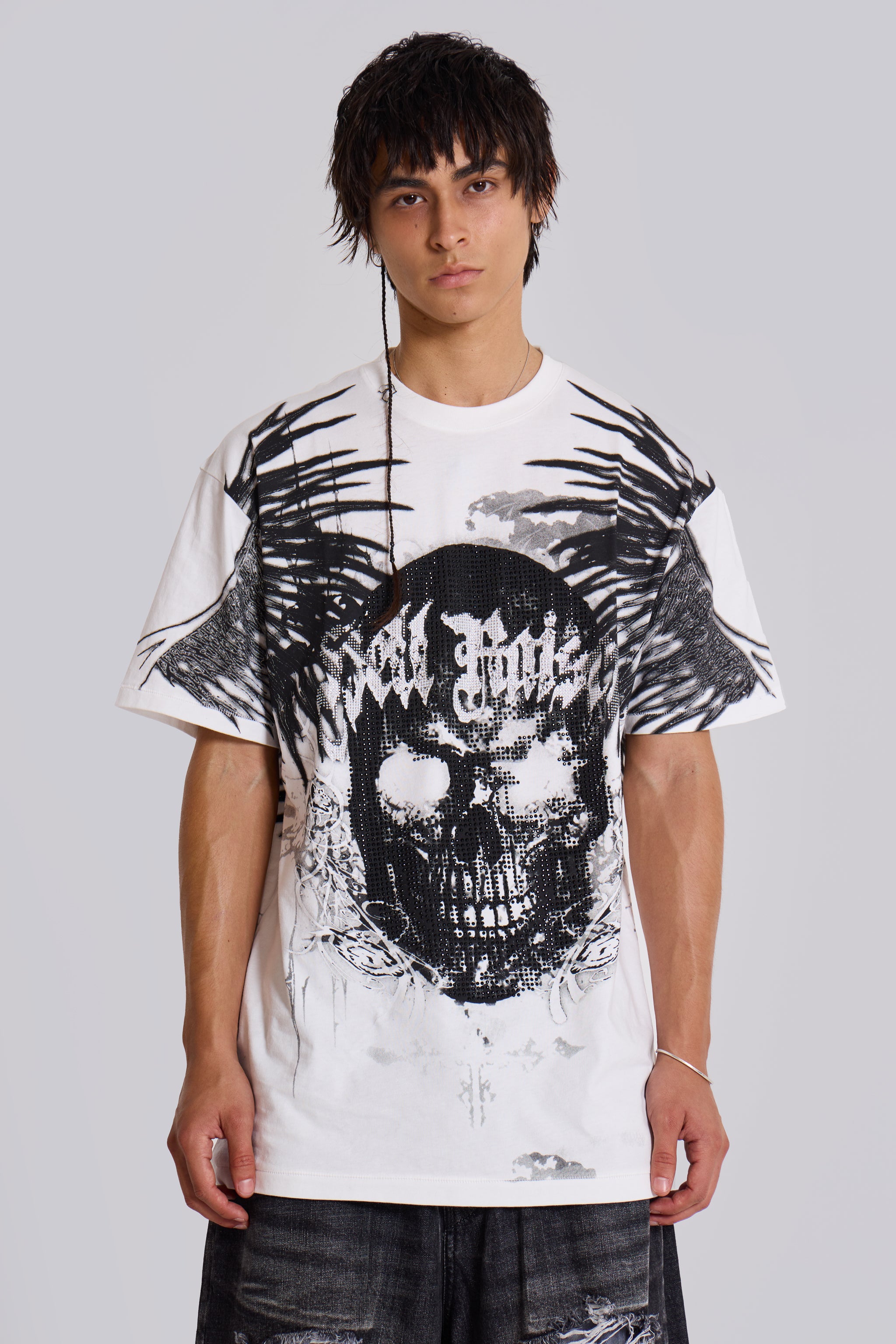 Jaded Man Grave Diamonte Baggy Tee