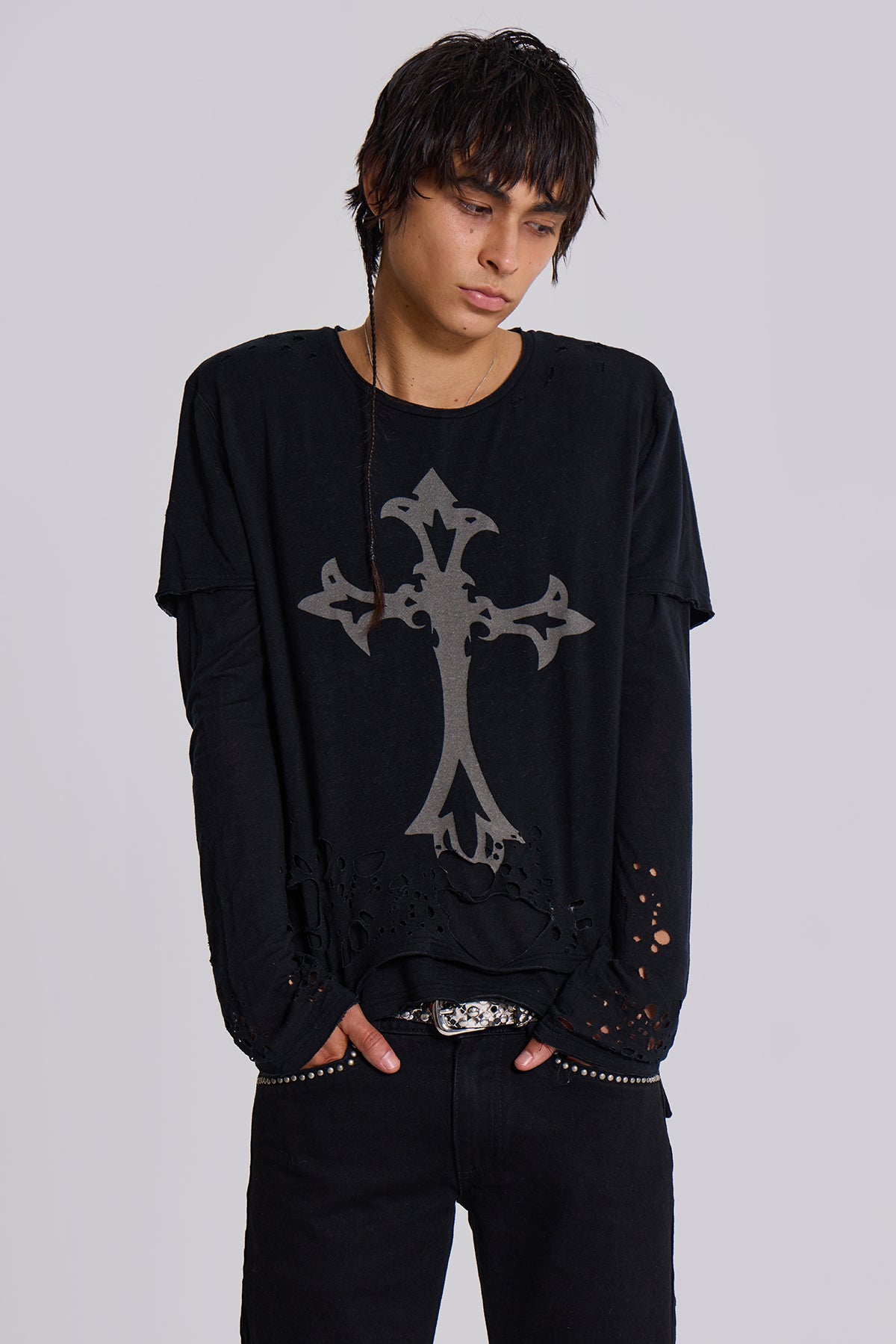 Jaded Man Hex Double Layer Mist Top