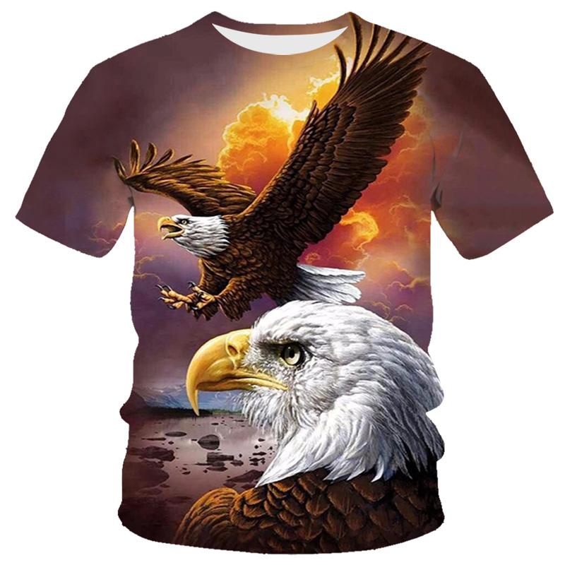 Xr 01 Mode Zomer Eagle En Vlam Phoenix Dier 3d Gedrukte T-shirt Voor mannen T-shirt O'neck Korte Mouw oversized T-shirt Top Hot S