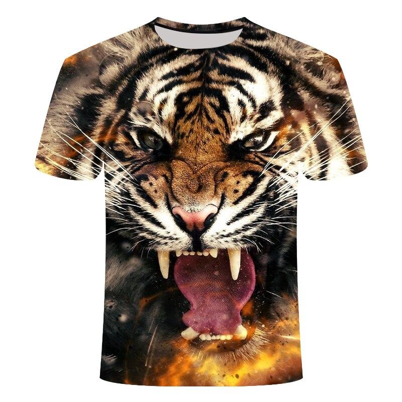 Factory Outlet Clothing Mode 3d T-shirt Dier Leeuw Shirt Camiseta 3d T-shirt Mannen Grappige T-shirts Heren Kleding Casual Fitness TeeTop Tijger tshirt XXXXXL