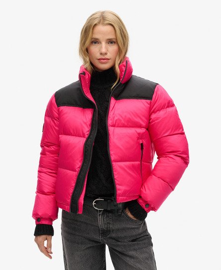 Superdry Female Sportstyle Code Pufferjas Roze