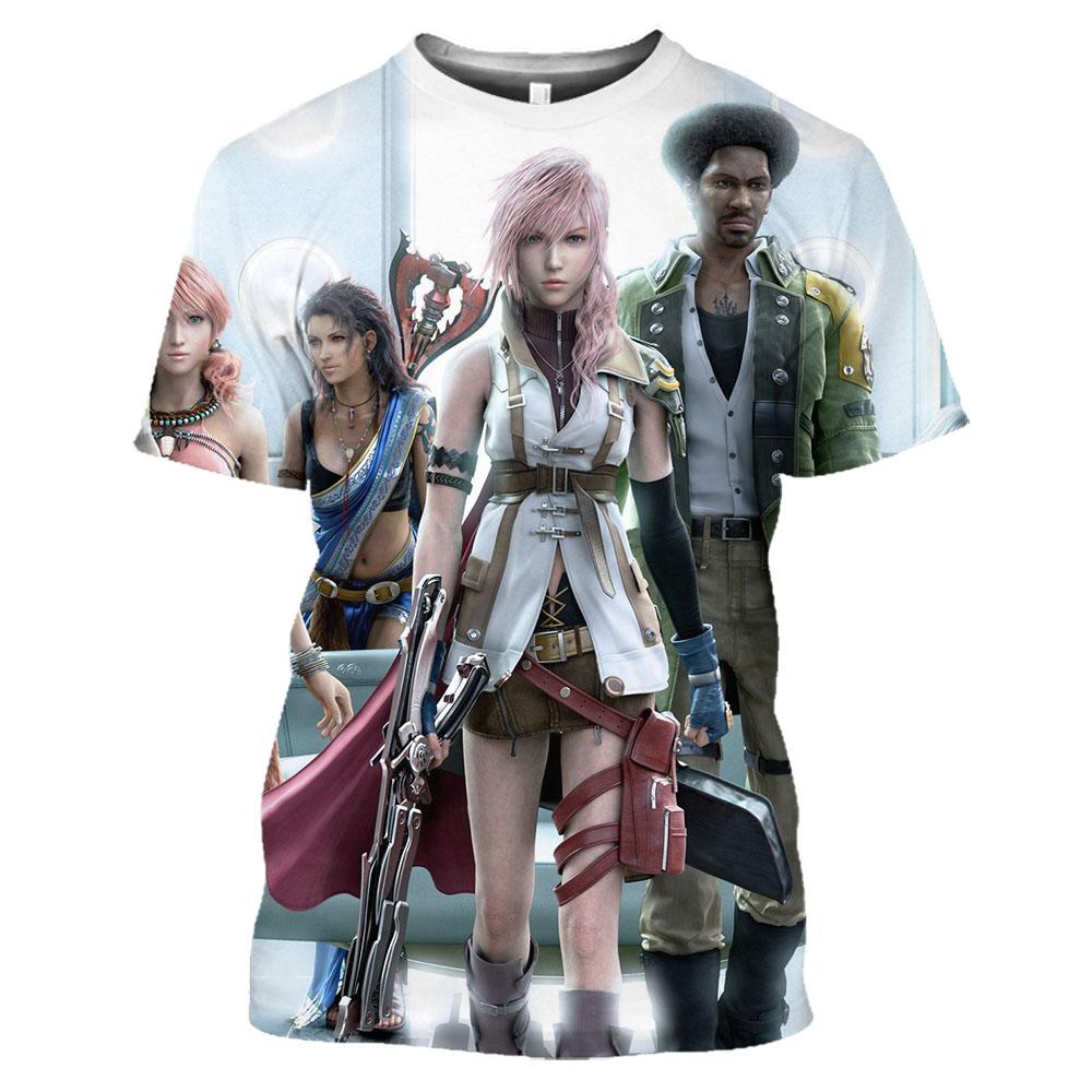 Baibao QIQI Herenkleding Final Fantasy VII Remake Heren Tshirt 3D Print Oversized Korte Mouw Trendy T-Shirt Casual T-shirt Homme Tee Tops 6XL