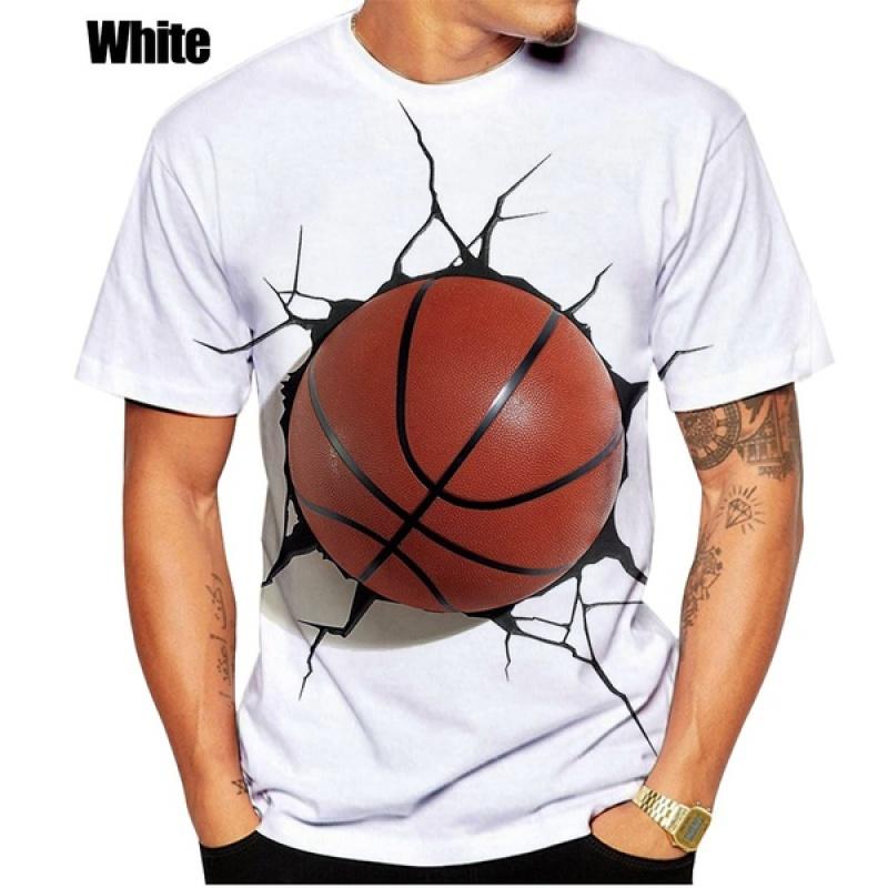 ETST 03 Nieuwe zomer mode basketbal 3d bedrukte T-shirt met korte mouwen mannen grappige casual sport T-shirt XS