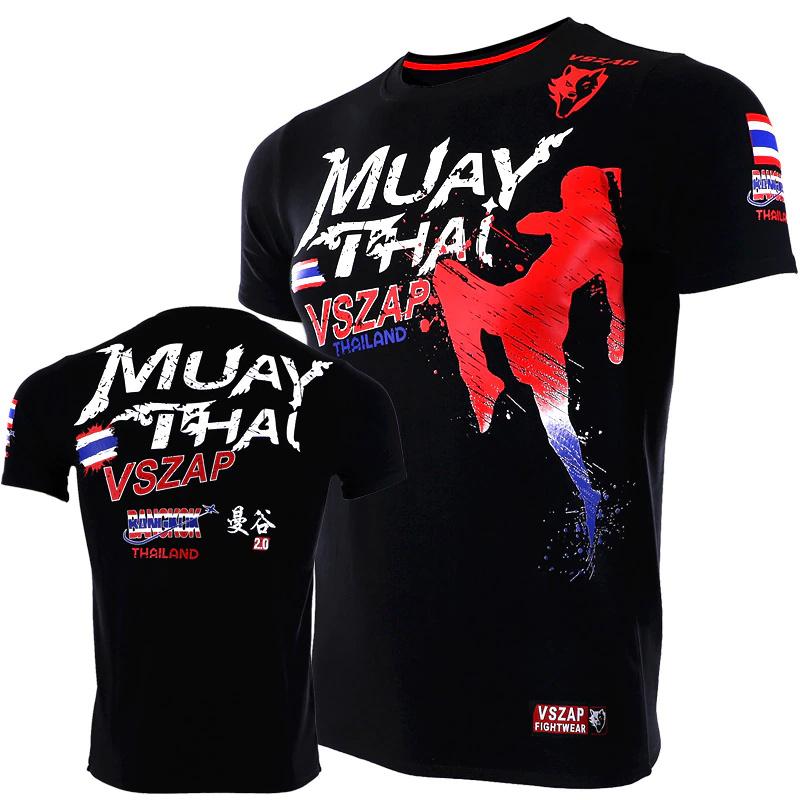 ETST 03 Muay Thai T-shirt voor heren Sport Running T-shirt Heren Gym Fitness Mma Training Shirts Dry Fit Sportkleding Boksen Sneldrogend - T-shirts XS