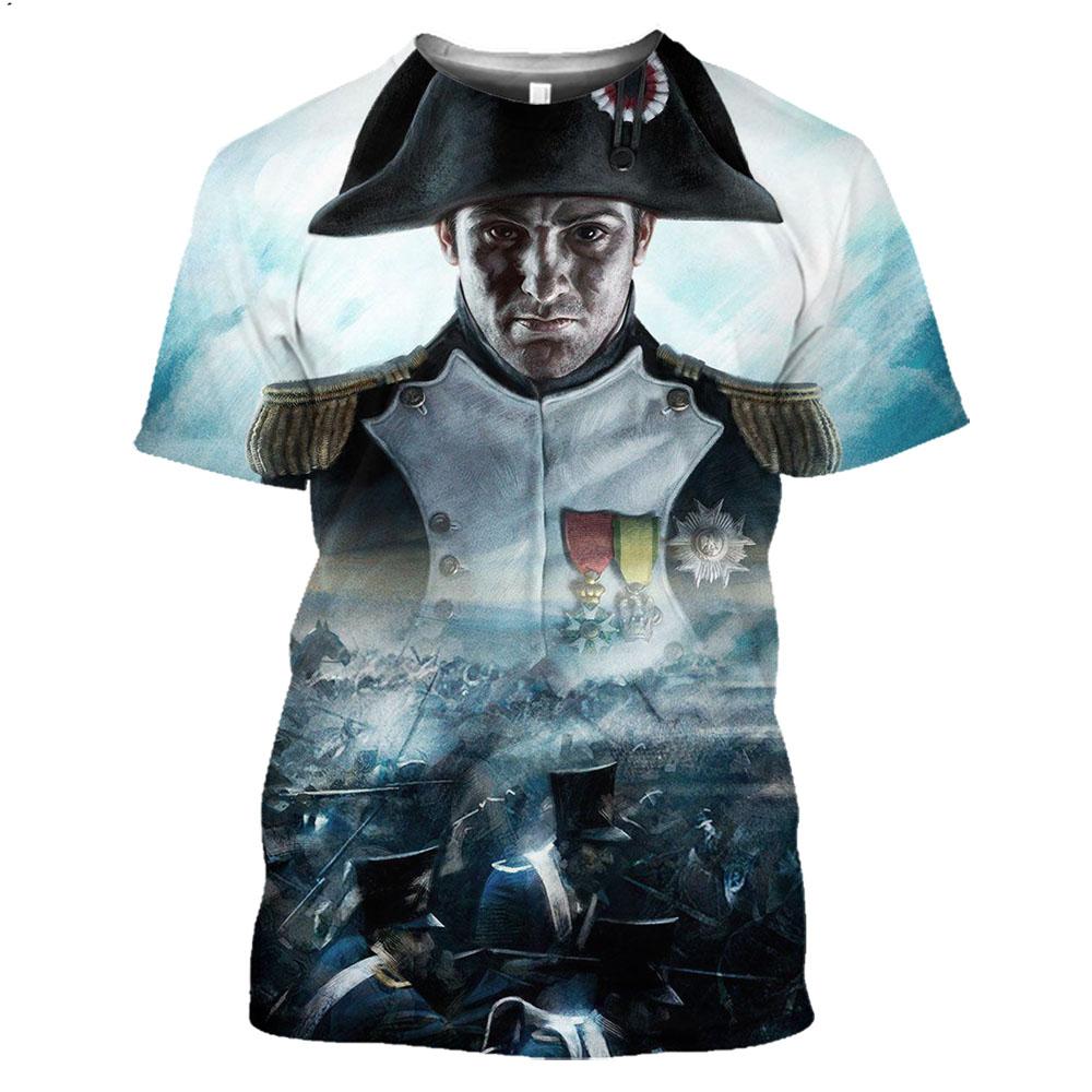 Baibao QIQI Napoleon T Shirt Napoleon Bonapart Retro Propaganda T-Shirt Fashion Man Tee Shirt Graphic 6xl Trendy Leisure Short-Sleeve Tshirt 6XL