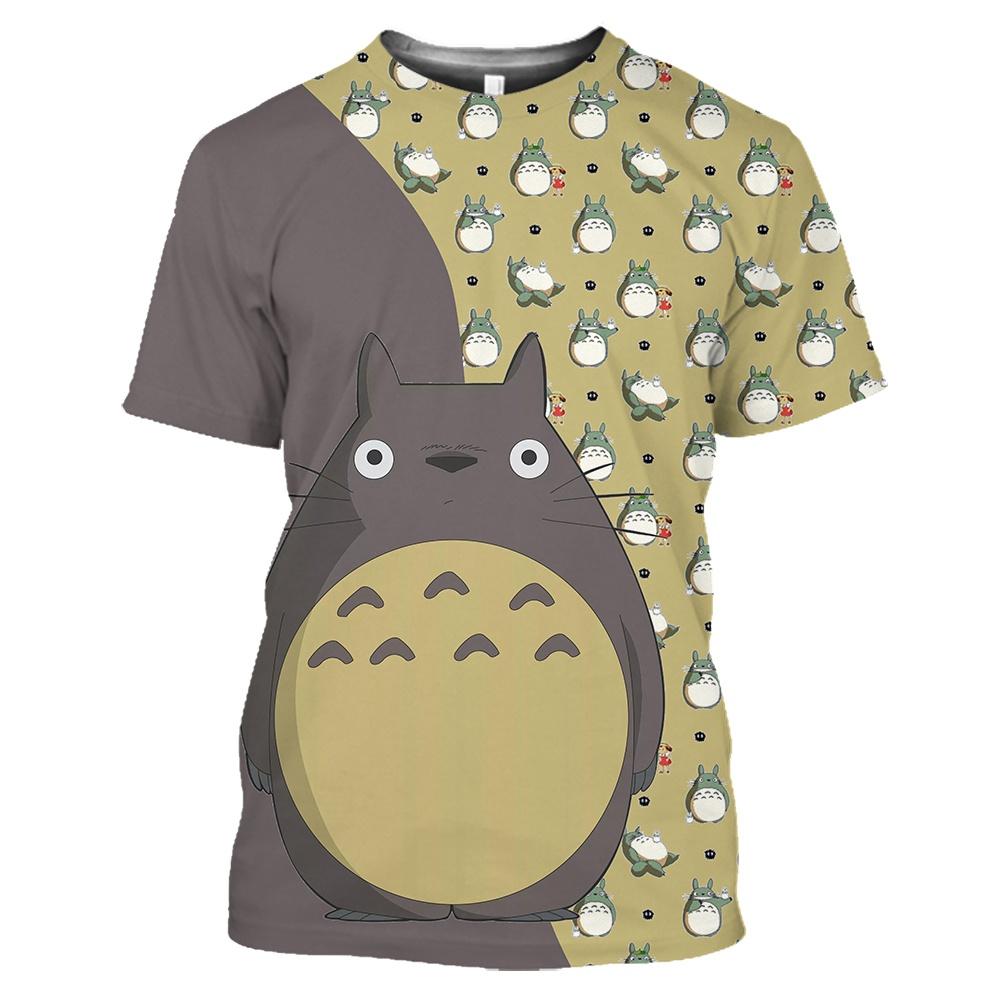 Baibao QIQI 3D Print Totoro 3D Geprinte T-shirts Heren Casual O-Hals Shortsleeve Streetwear Tees Mode Harajuku Hip Hop Oversized Top 6XL