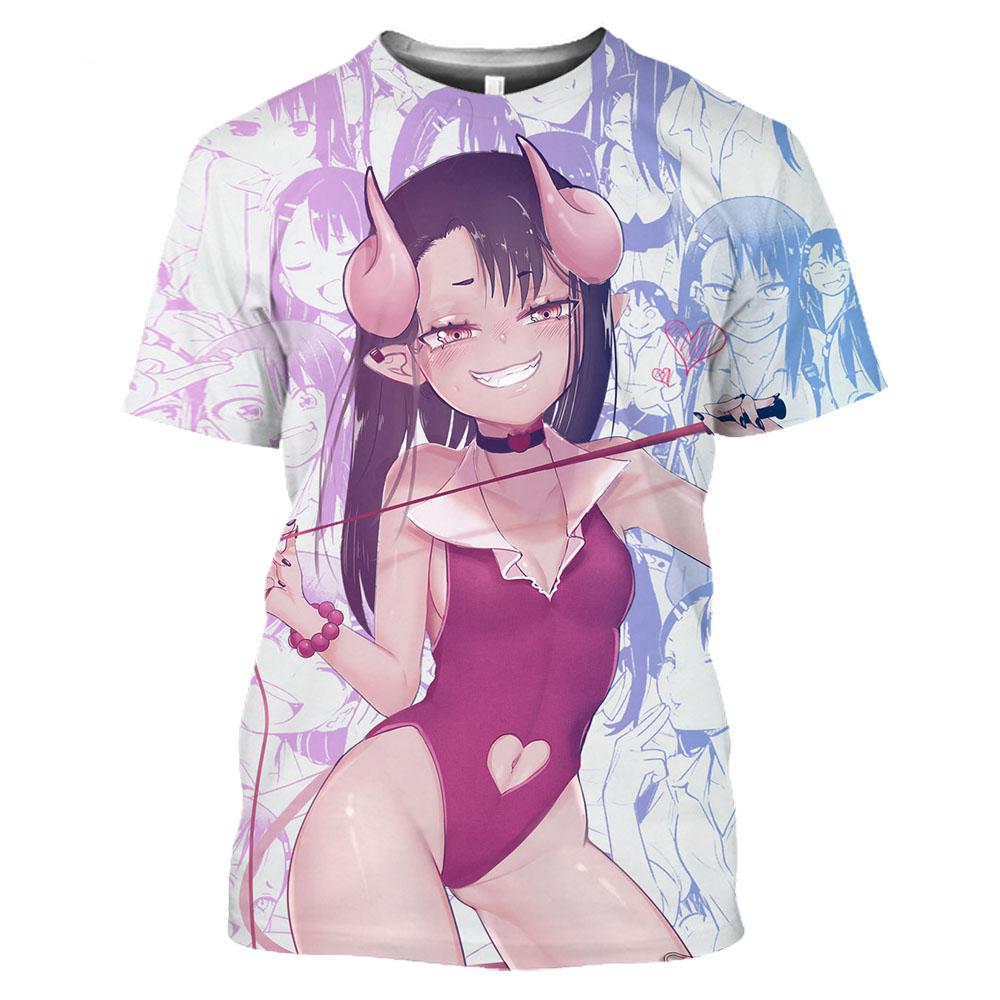 Baibao QIQI Anime Nagatoro 3D Geprint T-shirt Mannen Vrouwen Japan Mangas Speel niet met mij Harajuku Shirt Hentai Sexy Girls Tees Tops 6XL