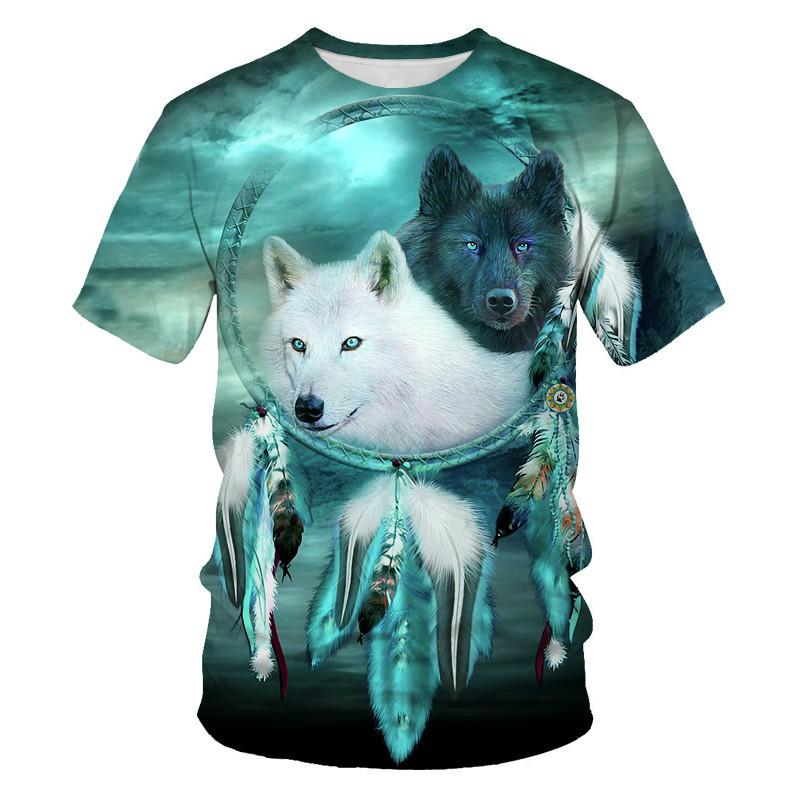 ETST 07 Wolf 3d Mannen Vrouwen Tshirt | Shirt Heren Zomer Wolf | Wolf 3d Bedrukte Shirts - 2023 Zomer XXL