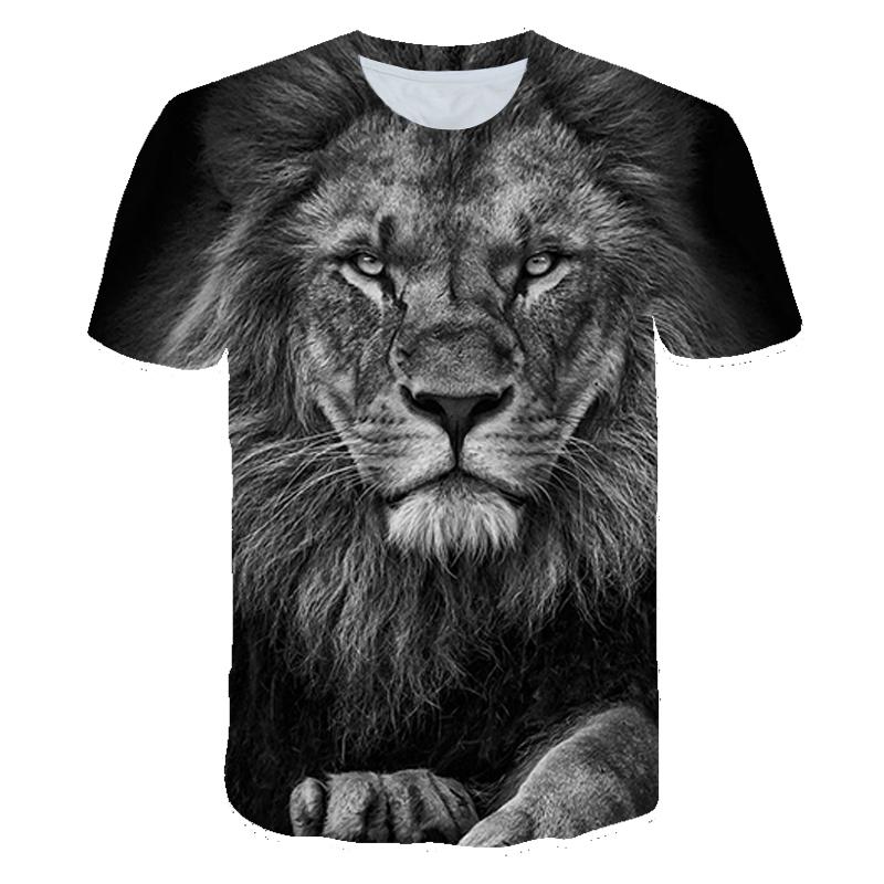 ETST WENDY 05 Zomer Koning Van Het Bos Leeuw Grafische t-shirts Nieuwe 3D Dier Patroon mannen t-shirts Fashion Casual Print grappige t-shirts S