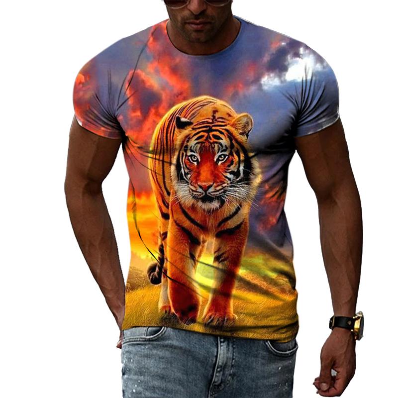 ETST WENDY 05 Hip Hop Originele Dier Tijger 3D Print Mannen T-shirt Zomer Mode Persoonlijkheid Harajuku Street Style Korte Mouw O-hals Tees top S