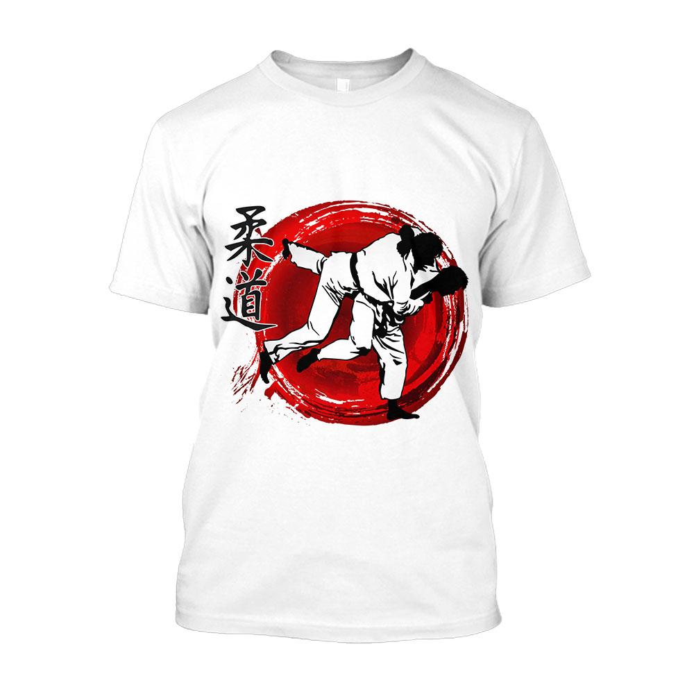 Baibao QIQI 3D geprinte Judo Kung Fu Witte T-shirts Karate Aikido Grafische T-shirts voor mannen Japanse mode kleding nieuw in T-shirty XXXXXL