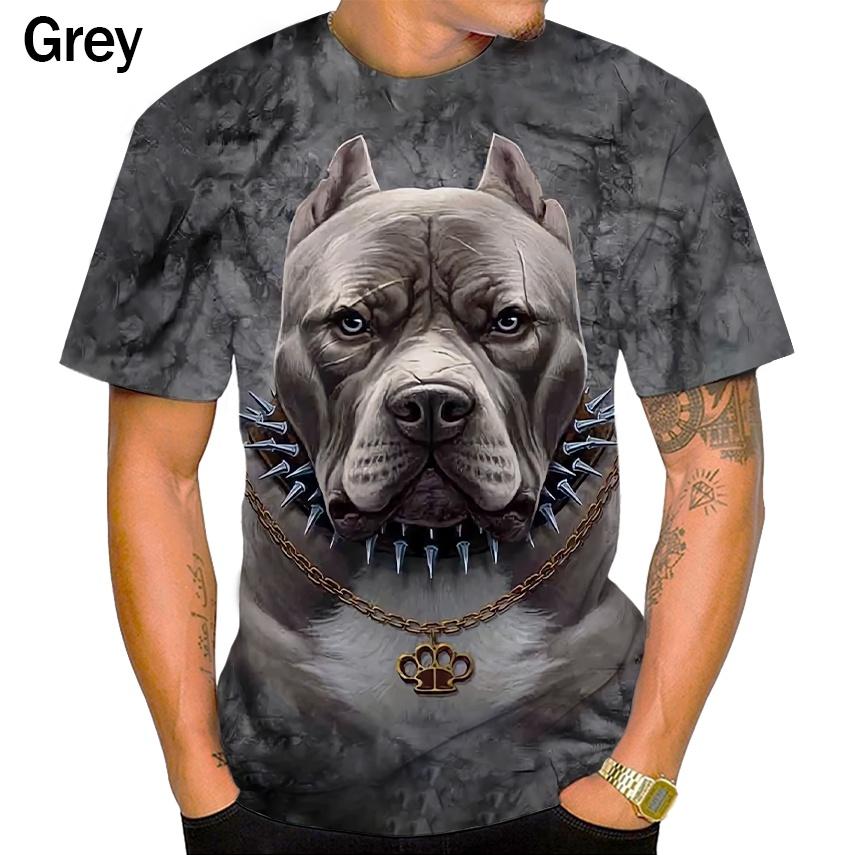 Factory Outlet Clothing Unisex grappige schattige hond 3D bedrukte zomer casual cool heren T-shirt XS blauw