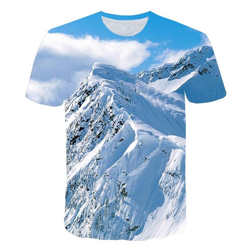 Xin nan zhuang Zomer Bergen en rivieren grafische t-shirts Voor Mannen Mode Natuurlijke Landschap Patroon t-shirt Knappe Casual 3D Print t-shirt 6XL