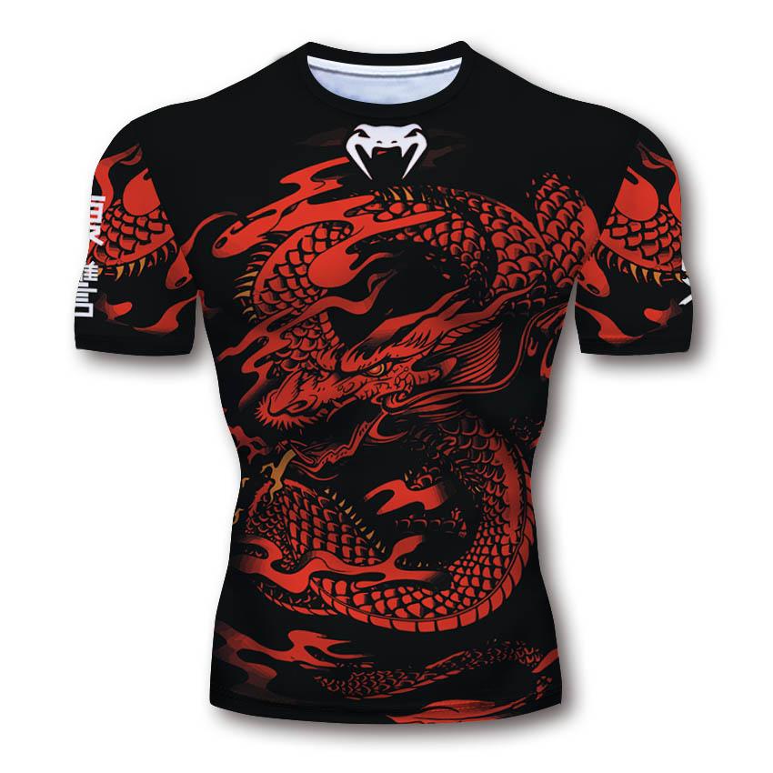 TIP723 Vintage Heren T-shirt Zomer Korte Mouw 3D Print Dragon Patroon Tees Street Fashion Tops Oversized T-shirts Voor Mannen kleding S