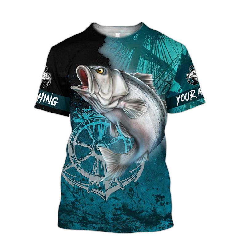 ETST WENDY Mens T-Shirts Voor Mannen Vissen Grafische 3D Print Zomer Tops Korte Mouw Crewnack Fashion Casual Oversized Tee Shirts Camisetas XL