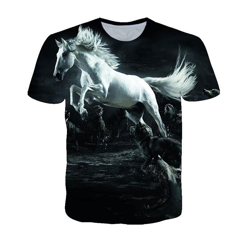 ETST WENDY 05 Mode 3D Dier Paard Print T-shirt Zomer Casual Persoonlijkheid hiphop harajuku Mannen t-shirt Run elegante Steed Grafische t-shirts S