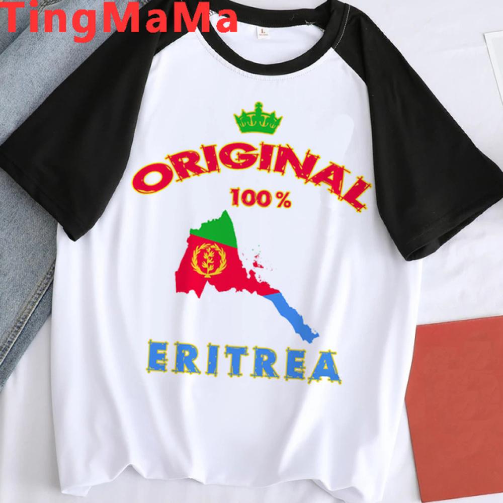 Xuhaijian02 Eritrea Kaart Eritrese Vlag T-shirt Mannen Afrika Unisex Grafische T-shirts Korte Mouw T-shirts Streetwear Zomer Mannen Kleding Mannelijke XXL