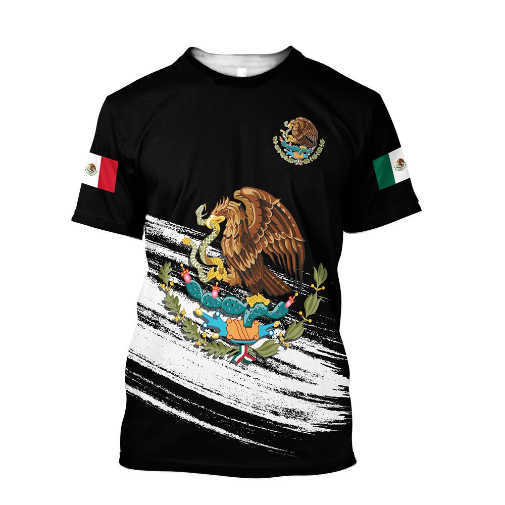 Factory Outlet Clothing MEXICO zomer heren T-shirt Mexico voetbal shirt mode o hals pullover tops tees grote maat losse retro herenkleding XS beige