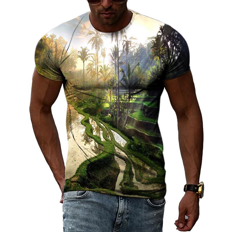 ETST WENDY 005 Zomermode Creatief Afbeelding Heren T-shirt Print Gepersonaliseerde Jungle Adventure Made In China Ronde hals Top met korte mouwen XS