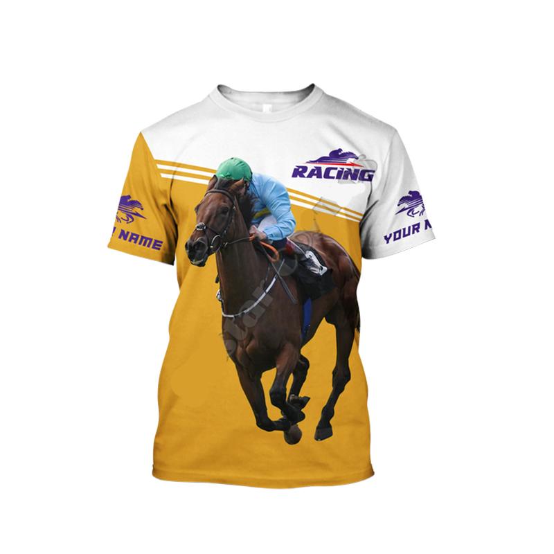 Baibao QIQI Paardenraces Patroon 3d Afdrukken T-shirt Voor Mannen Straat Paard Harajuku Kleding Mannen En Vrouwen Korte Mouwen T-shirt oversize XXXL