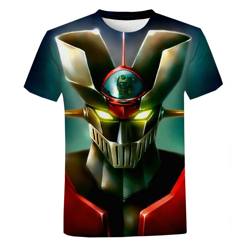 Baibao QIQI Y2K Herenkleding Mazinger Z Grafische T-shirts ronde hals Oversized T-shirt Fashion Casual Harajuku Streetwear Tops Tees 6XL