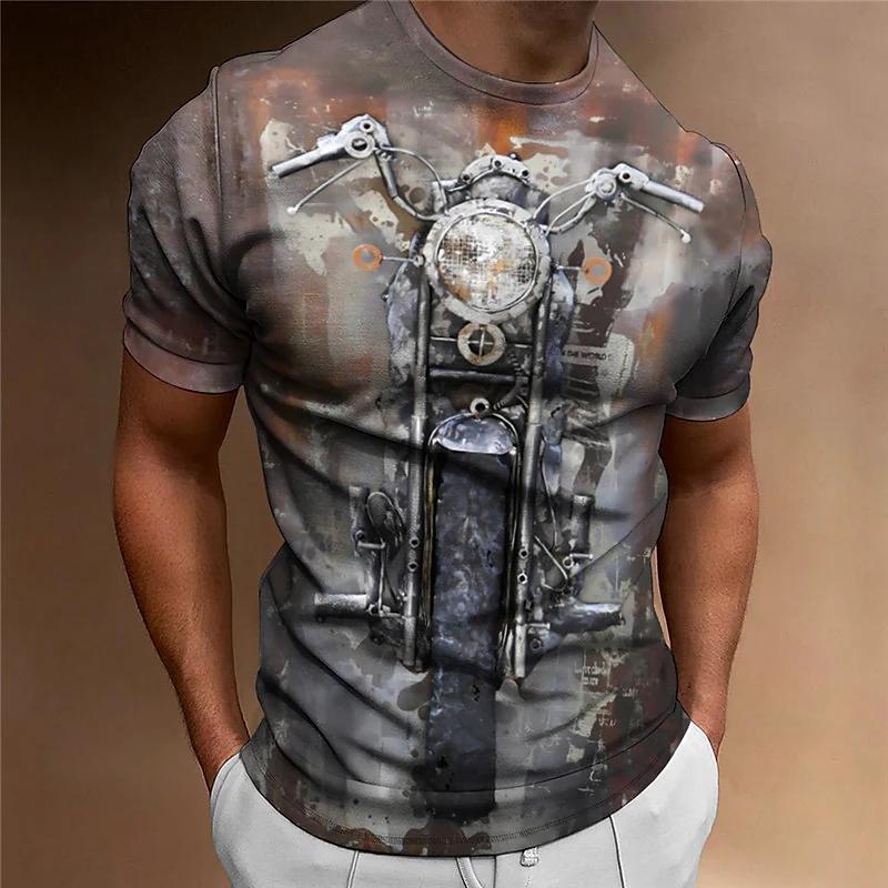 ETST WENDY 05 Vintage Motorbike T-shirt Mannen 3D Gedrukt Biker Tees Klassiek Patroon Korte Mouwen Brief Tops Herenkleding Casual Streetwear 6XL