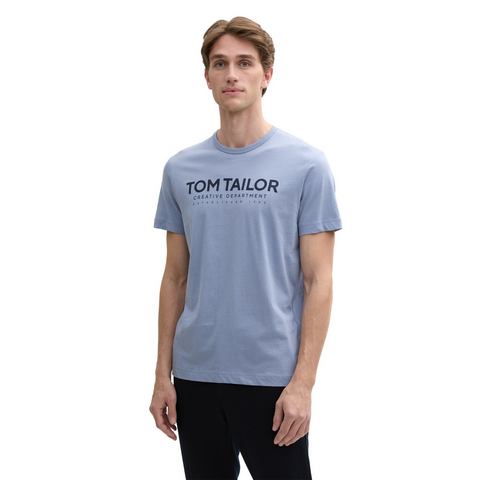 Tom Tailor Shirt met ronde hals met logoprint