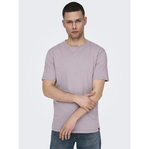 ONLY & SONS Shirt met ronde hals ONSMAX LIFE REG SS STITCH TEE