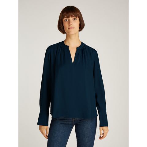 Tommy Hilfiger Blouse met lange mouwen SOFT VIS V NECK LS BLOUSE