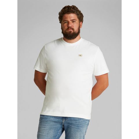 Calvin Klein Jeans Plus T-shirt PLUS WOVEN LABEL REGULAR TEE in grote maten, met klein logo-patch