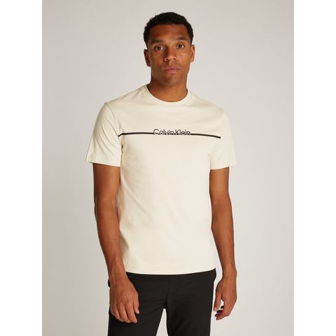 Calvin Klein Shirt met ronde hals SPLIT LINE LOGO T-SHIRT