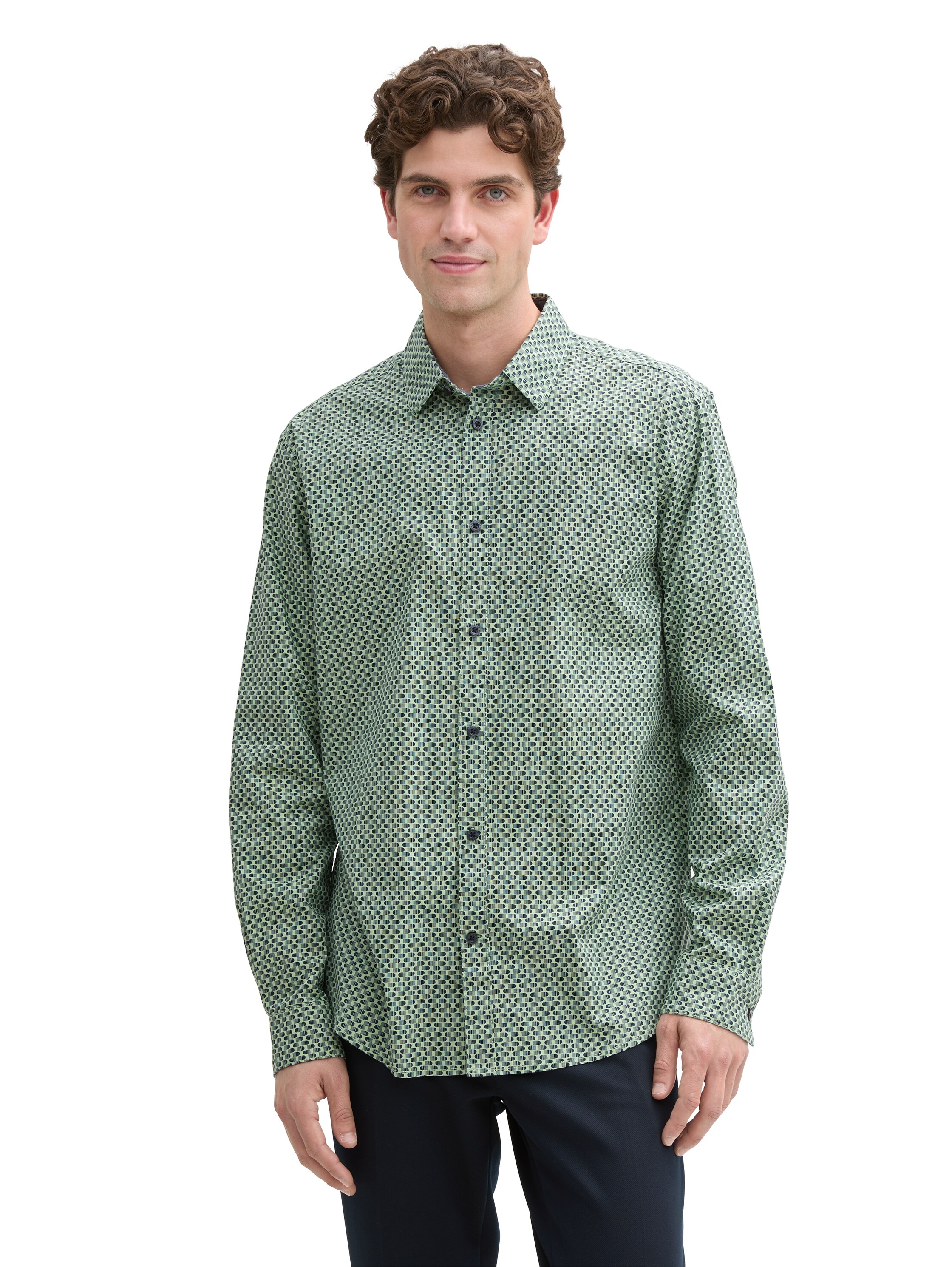 Tom Tailor Printed stretch shirt