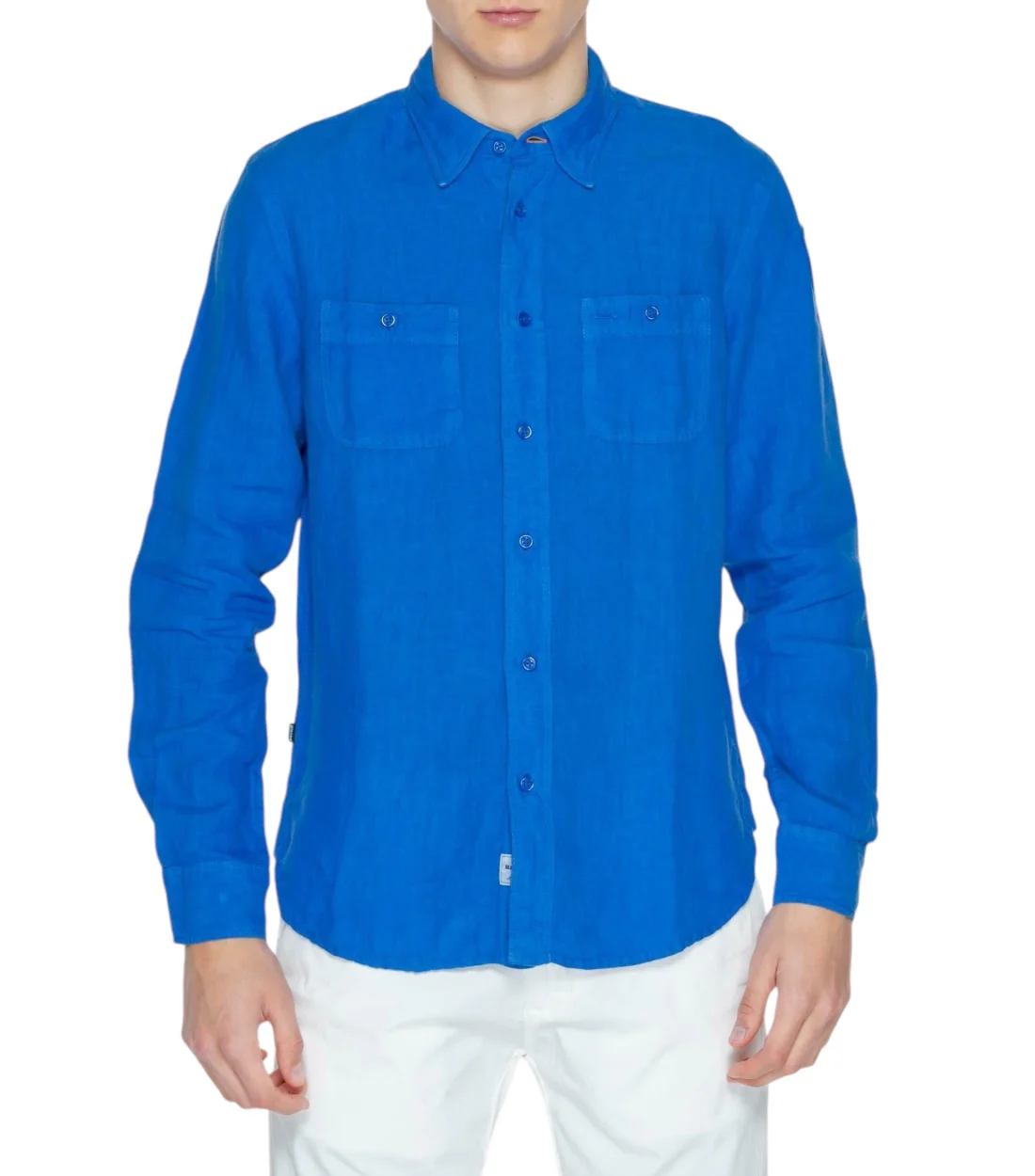 Blauer Shirt heren