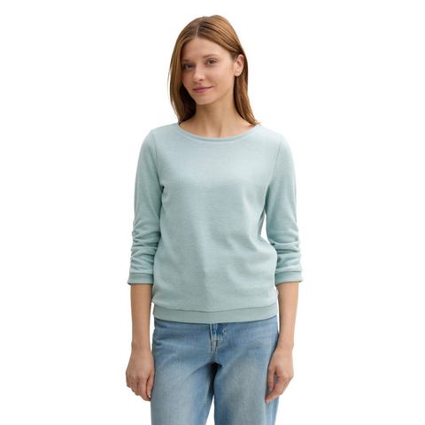 Tom Tailor Denim Sweatshirt met aangerimpelde mouwen