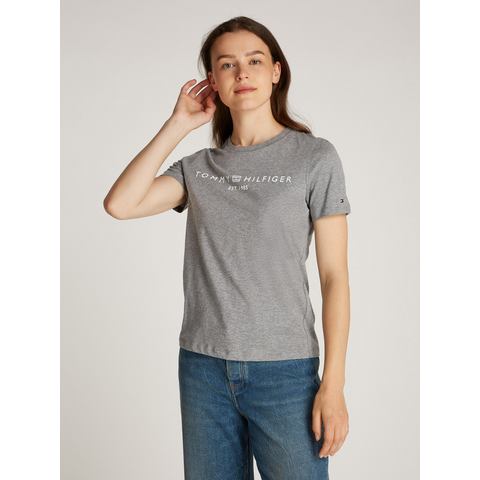 Tommy Hilfiger T-shirt REG CORP LOGO C-NK SS met een logo-opschrift