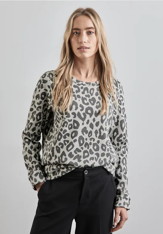 STREET ONE Sweatshirt met leopatroon